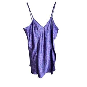 Cacique Floral Lingerie Top Women's 22/24 Purple Sleeveless‎ Plus Size Sensual